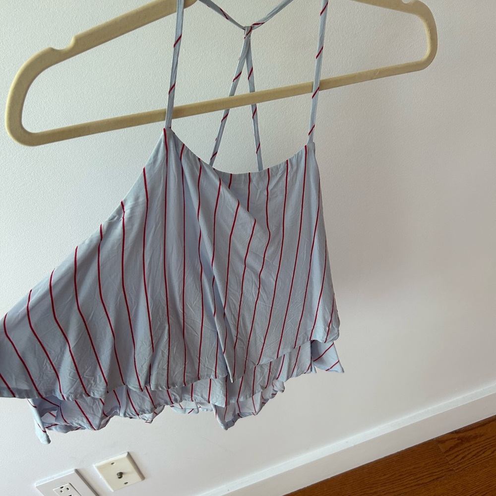 Forever 21 blue and Red Striped Cami large